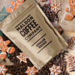 Bag of Ginger Bread coffee beans from Maldon Coffee Company.