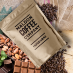 Brown bag of Honduras coffee beans from Maldon Coffee Company.