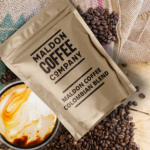 Brown bag of Colombian coffee beans from Maldon Coffee Company.