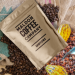 Sealed bag of Motore coffee beans from Maldon Coffee Company.
