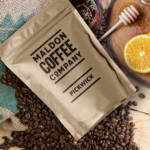 A brown bag of Pickwick Coffee from Maldon Coffee Company.