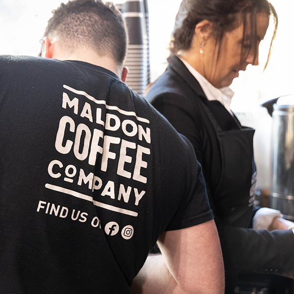 Two baristas from Maldon Coffee Company.